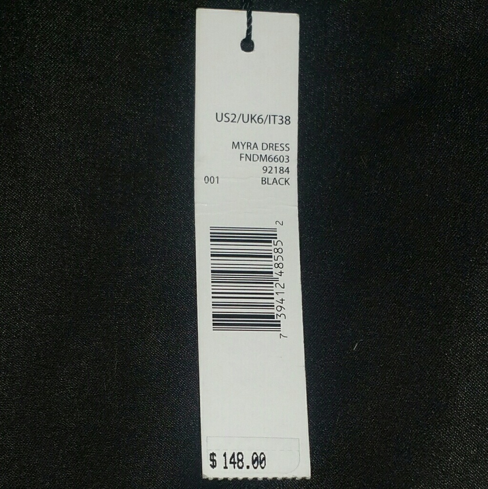 T Tahari Black/charcoal Myra peplum dress sz 2 - Picture 3 of 3